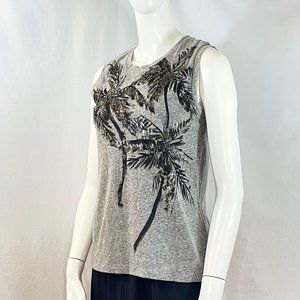 Palm Tree Graphic Tee With Sequins | J Crew